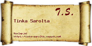 Tinka Sarolta névjegykártya