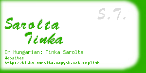 sarolta tinka business card